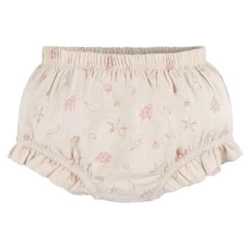 Gerber Baby Girls Sleeveless Tunic Top and Diaper Cover Set, Seashells, 3-6 Months