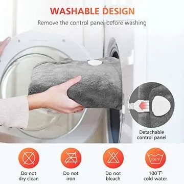 Comfier Large Heating Pad for Back, FSA HSA Eligible, Soft Flannel Fast Heating Pads for Neck and Shoulders, Electric Heated Wrap, 3 Heat Levels & 90-Mins Auto Shut Off, Gifts for Mom Dad Women Men