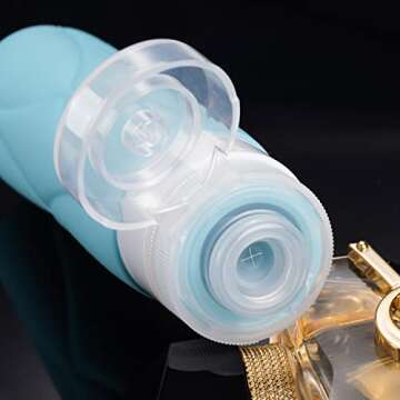 SUDDHO Travel Bottles for Toiletries, 3oz Travel Size Containers, Tsa Approved, Leak Proof Squeezable Silicone Travel Size Bottles for Shampoo Conditioner Lotion(4Pack)