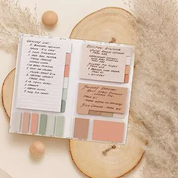 Pastel Sticky Notes and Meeting Notebook Set for Organization