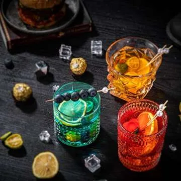 200 Pcs Cocktail Picks, 4.7 Inch Toothpicks for Appetizers Long Cocktail Appetizer Skewers White Pearl Decorative Cocktail Sticks for Drinks, Fruit, Charcuterie, Wedding Food Party Fancy Toothpicks