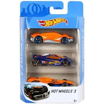 Hot Wheels 3 Car Pack, Multipack of 3 Hot Wheels Vehicles, Instant Starter Set, Collection of 1:64 Scale Toy Sports Cars, Rolling Wheels, For Kids 3 Years & Up