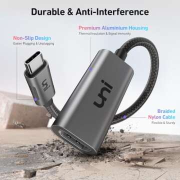 uni USB-C to HDMI Adapter 4K 60Hz for Easy Display Connection