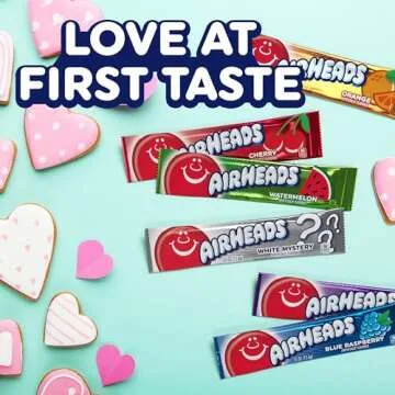 Airheads Candy Mini Bars, Assorted Fruit Flavors, Individually Wrapped, Non-Melting, Party, Pantry 80ct Bag, Box of 4 Bags