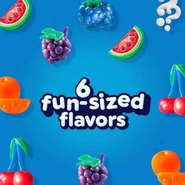 Airheads Candy Mini Bars, Assorted Fruit Flavors, Individually Wrapped, Non-Melting, Party, Pantry 80ct Bag, Box of 4 Bags