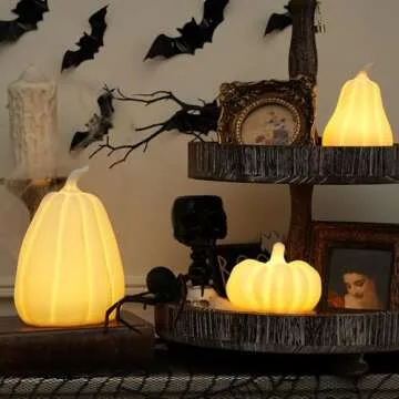 Light Up Pumpkin Halloween Decor - 3 Pack for Your Home