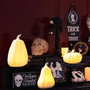 Light Up Pumpkin Halloween Decor - 3 Pack for Your Home