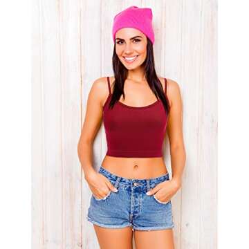 Boao 4 Pack Women's Cropped Tank Tops - Comfortable & Versatile Cami Set