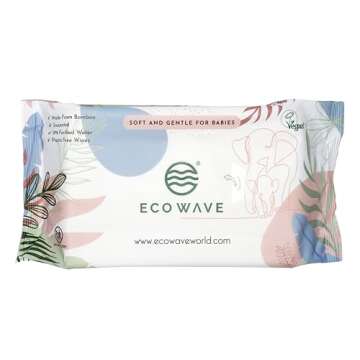 Eco Wave Baby Wipes - 100% Compostable, Unscented & Vegan