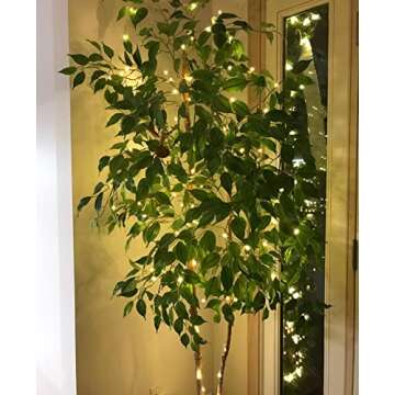 Lighting EVER Fairy Lights Plug in, 33ft 100 LED String Lights for Bedroom, Warm White Copper Wire L...