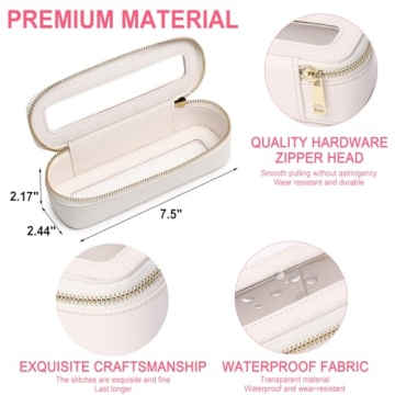 Pinkmik Clear Makeup Bag - Travel Cosmetic Toiletry Organizer