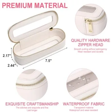 Pinkmik Clear Makeup Bag - Travel Cosmetic Toiletry Organizer