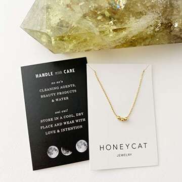 Honeycat Belle Minimalist Gold Necklace for Everyday Wear
