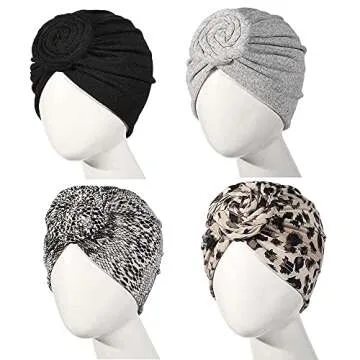 Stretch Turban Hats for Women, Hair Scarf Turban Head Wrap Pre Twist Ultra Soft Extra Elastic and Breathable