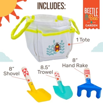 Beetle & Bee Kids Garden Tote Kit for Young Gardeners