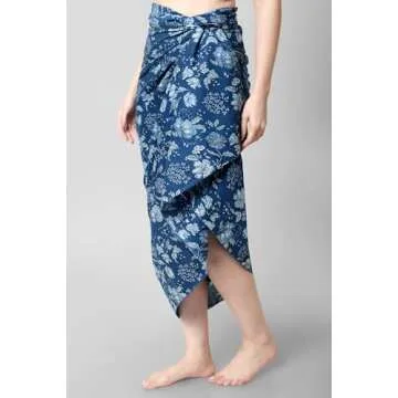 Arayna Women's Premium Long Sarong Beautiful Cotton Cover Up