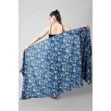 Arayna Women's Premium Long Sarong Beautiful Cotton Cover Up