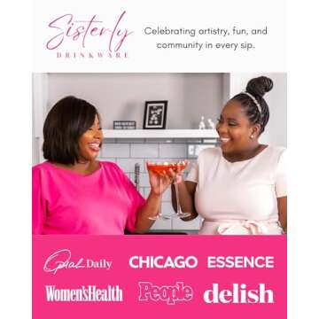 Sister.ly Drinkware Opulent Rounded Cocktail Coupe Glasses, 8 oz Capacity, Set of 4, Great for Cockt...