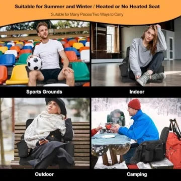 Heated Stadium Seat With Back Support Ideal For Cold Events