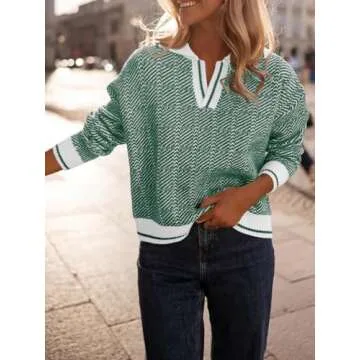 Stylish Saodimallsu Women's V Neck Knit Sweater