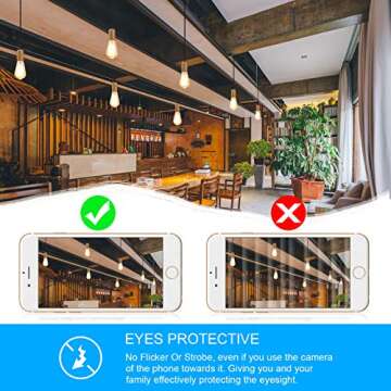 LANGREE Vintage LED Edison Bulb, 6W, Equivalent 60W, Soft White 2700k, Non-Dimmable Led Filament Light Bulb, E26 Base, High CRI 95+ Eye Protection, Clear Glass for Home Kitchen, Pack of 5