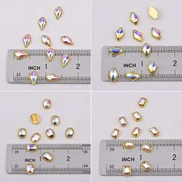 120Pcs Shapes Glass Crystals for Stunning Nail Art