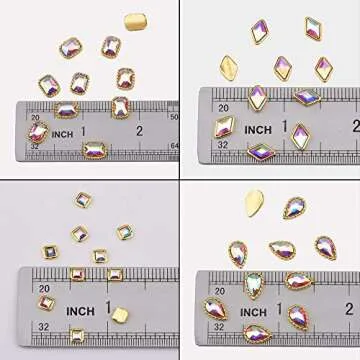 120Pcs Shapes Glass Crystals for Stunning Nail Art