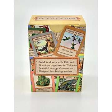 Montrose Biology Ecologies Card Game - Use Science to Build Food Webs in 7 Biomes - Beautiful Vintag...