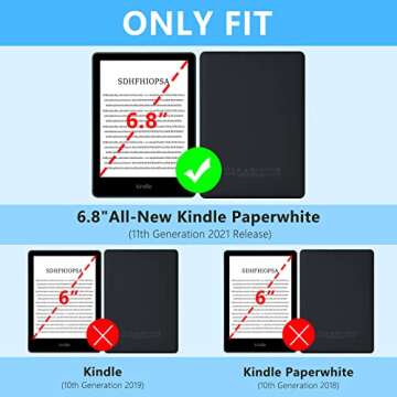 COO Case for 6.8” Kindle Paperwhite Premium Lightweight PU Leather Book Cover with Auto Wake/Sleep...