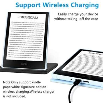 COO Case for 6.8” Kindle Paperwhite Premium Lightweight PU Leather Book Cover with Auto Wake/Sleep for Kindle Paperwhite 11th Generation 6.8" 2021 Released (Light Blue)