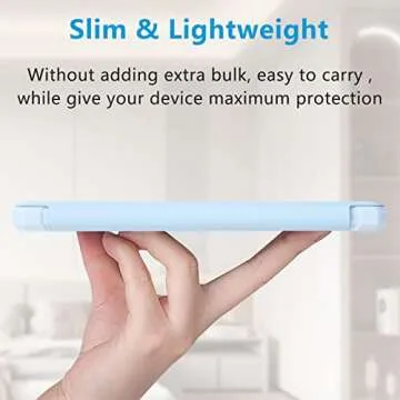 COO Case for 6.8” Kindle Paperwhite Premium Lightweight PU Leather Book Cover with Auto Wake/Sleep for Kindle Paperwhite 11th Generation 6.8" 2021 Released (Light Blue)