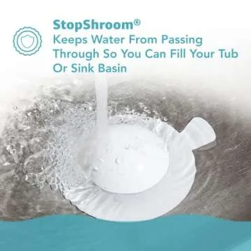 StopShroom The Ultimate Universal Drain Stopper Plug for Bathtub, Bathroom, and Kitchen Sink Drains ...