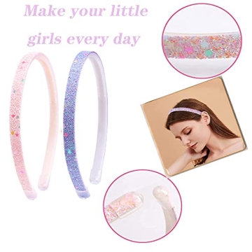 Glittery Headbands for Girls | Lizioo 6 Pack