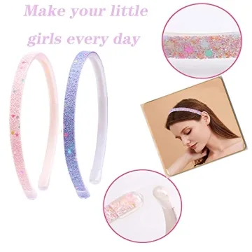 Glittery Headbands for Girls | Lizioo 6 Pack