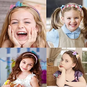 Glittery Headbands for Girls | Lizioo 6 Pack