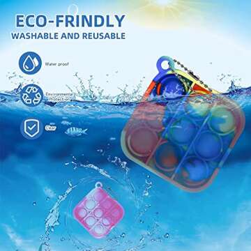 Kids Party Favors Fidget Toys Pack 36 pcs Mini Pop Keychain Bulk Packs Sensory Stress Toy Classroom Birthday Goodie Bag Stuffers Carnival Prizes