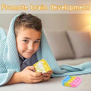 Kids Party Favors Fidget Toys Pack 36 pcs Mini Pop Keychain Bulk Packs Sensory Stress Toy Classroom Birthday Goodie Bag Stuffers Carnival Prizes