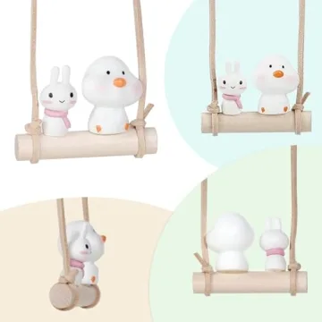 Cute Chick & Bunny Swing Mirror Car Accessories