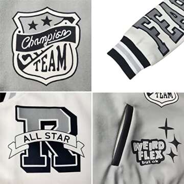 VOIKERDR Button Down Shirts for Women Outerwear Windbreaker Varsity Jacket for Women Fall Lightweight Jacket 2024