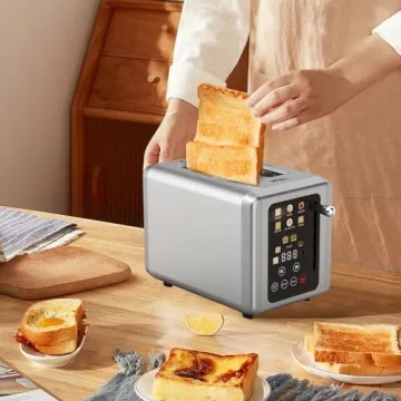 WHALL Stainless Steel Touch Screen 2 Slice Toaster