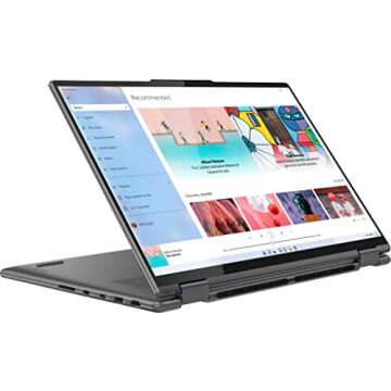 Lenovo 2022 Yoga 7i 2-in-1 16" 2.5K Touch Premium Laptop | Intel Core i5-1240P | Backlit Keyboard | Fingerprint | Windows 11 | with Stylus Pen Bundle (Gray, 8GB RAM | 256GB SSD)