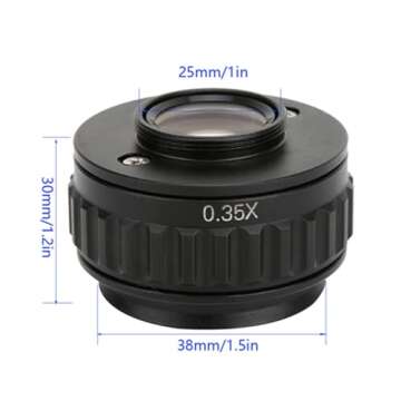 0.35X CTV Microscope Adapter Mount Lens Adapter Camera Adapter for Trinocular Stereo Microscope Interface Adapters for Microscope