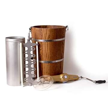 Lehman's Manual Ice Cream Maker - Make Your Own Homemade Ice Cream, Hand Crank with Stainless Steel ...