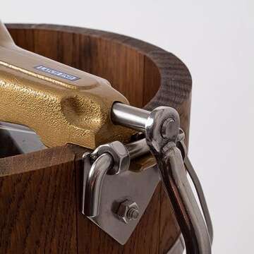 Lehman's Manual Ice Cream Maker - Make Your Own Homemade Ice Cream, Hand Crank with Stainless Steel Can and Oak Tub, 8 Quart Capacity