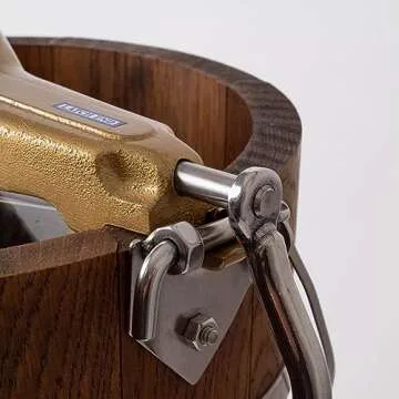 Lehman's Manual Ice Cream Maker - Make Your Own Homemade Ice Cream, Hand Crank with Stainless Steel Can and Oak Tub, 8 Quart Capacity