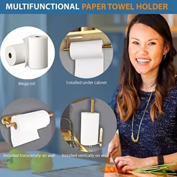 Elegant Self-Adhesive Paper Towel Holder for Kitchen
