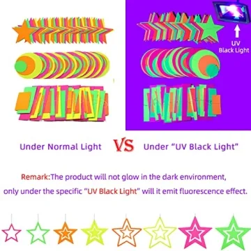 540 Feet Neon Garland Streamers - Glow Party Decorations