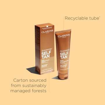 Clarins Self Tanning Tinted Gel | Self Tanner For Face and Body | Natural, Long-Lasting, Streak-Free, Buildable, Instant Tan* | Non-Staining and Fast Absorbing | Contains Glycerin | 4.2 Ounces