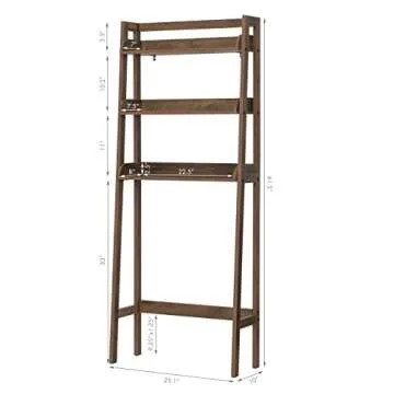 UTEX Stylish 3-Tier Over Toilet Bathroom Organizer