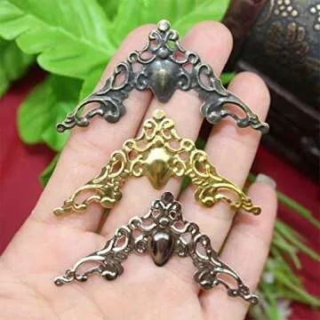 120PCS Vintage Metal Book Corner Protectors in 4 Colors